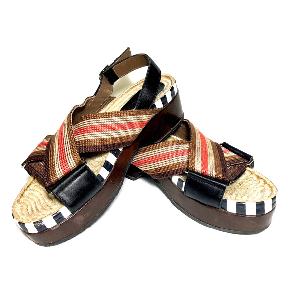 Marni Shoes - SOLD! Marni Women Leather Raffia Sandals